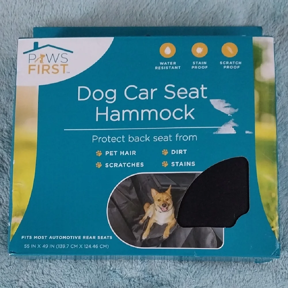 Paws First Dog Car Seat Hammock NEW